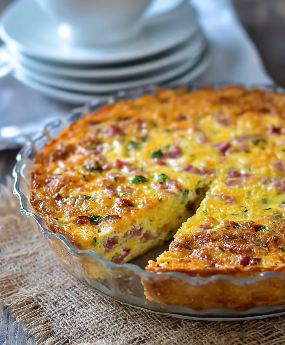 Keto Beef Beef Ham Cheese Quiche-Low Carb Delight
