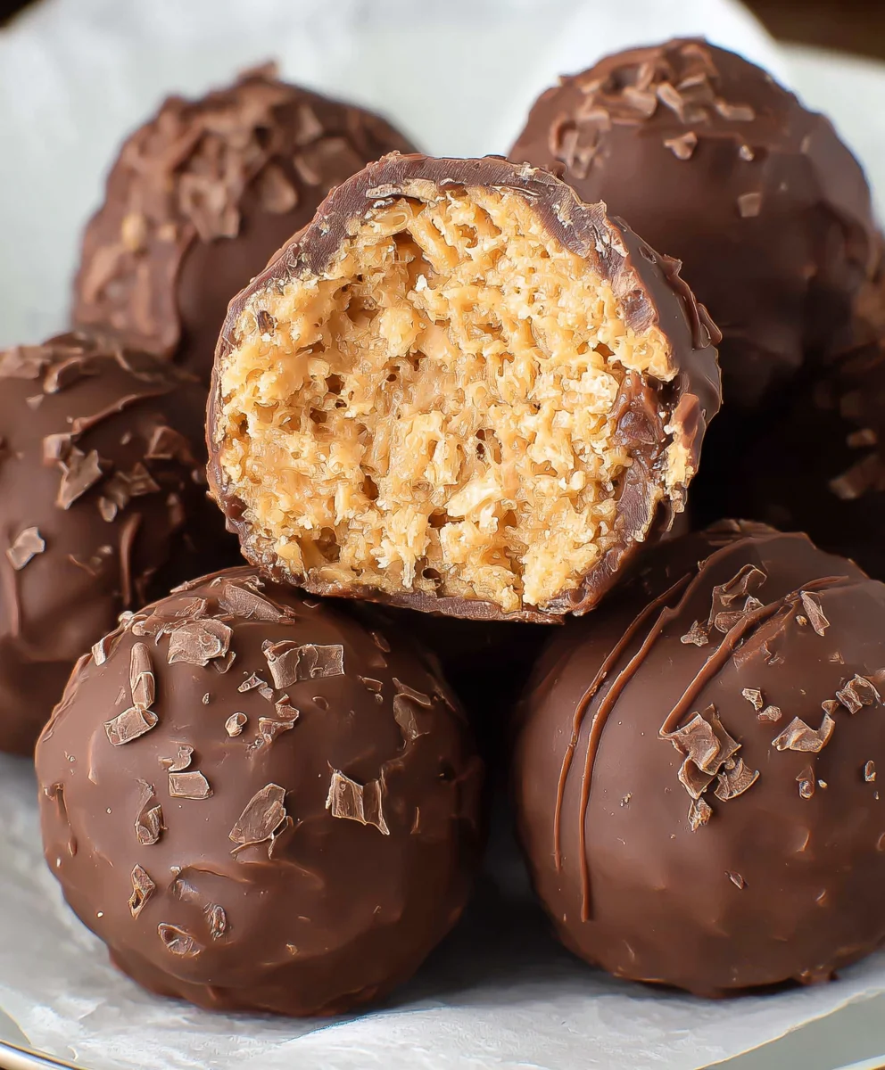 Peanut Butter Rice Krispie Balls - Easy Treats