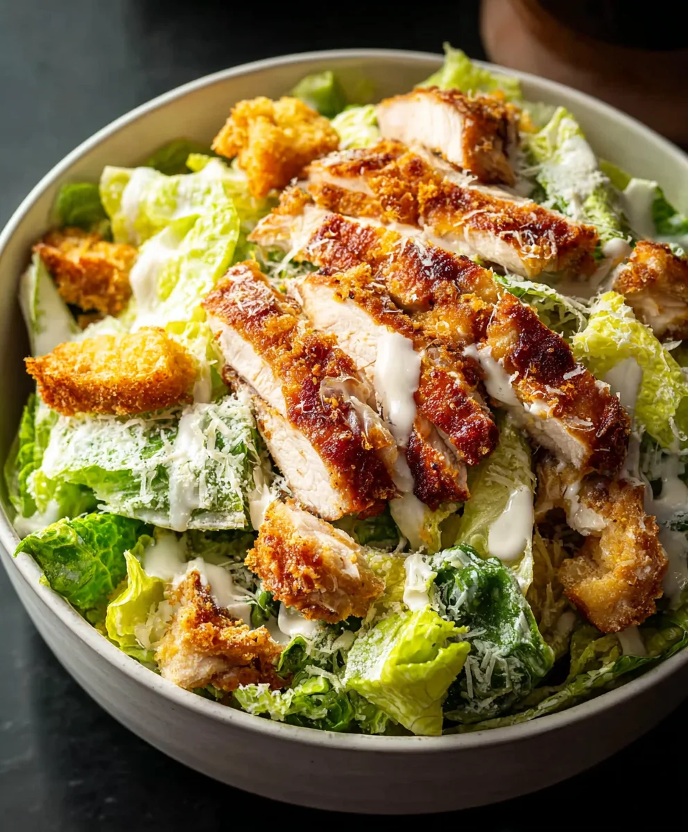Extra Crispy Chicken Caesar Salad Recipe-Perfect Crunch