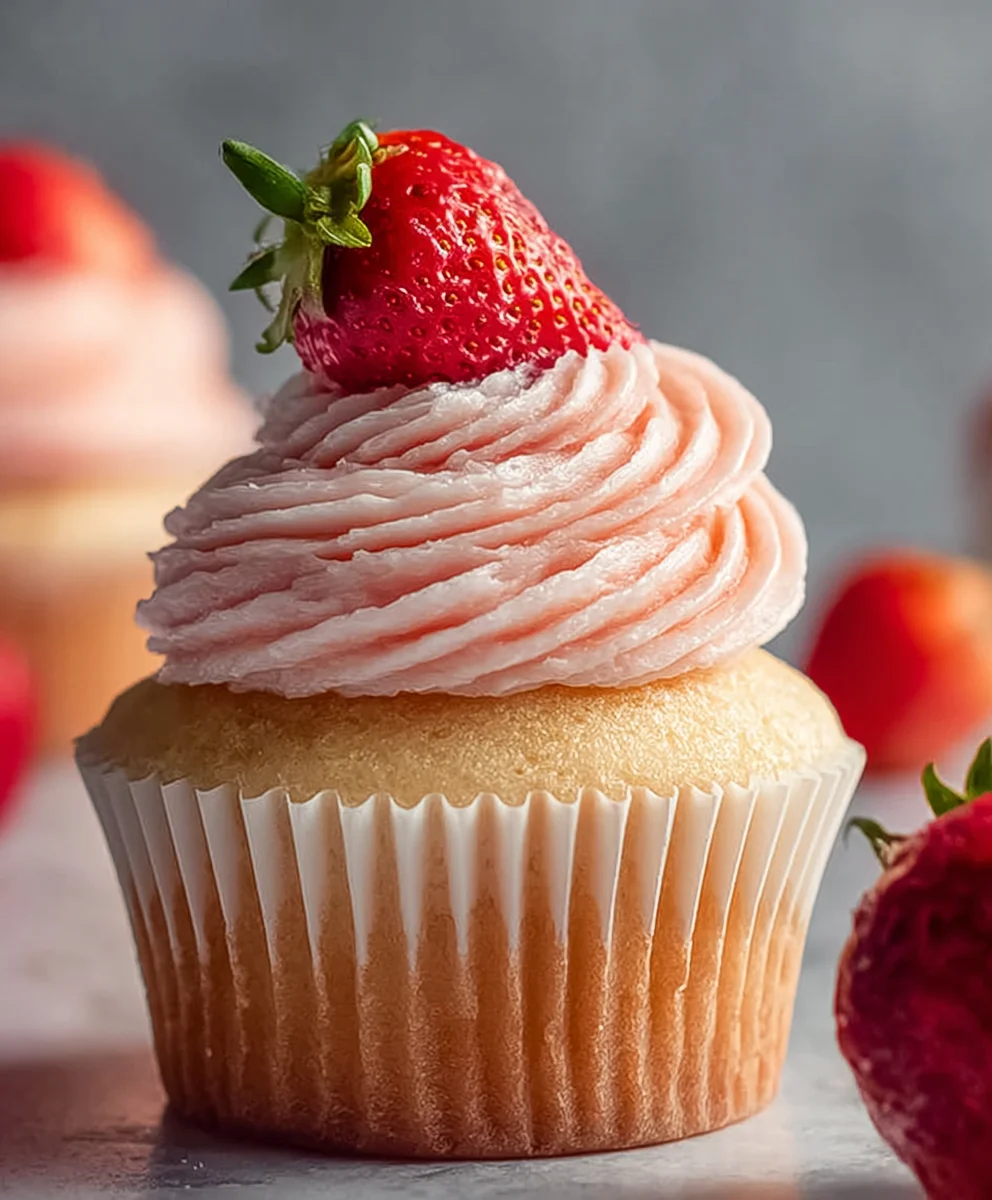 Easy Fresh Strawberry Cupcakes Recipe- Delicious Treats