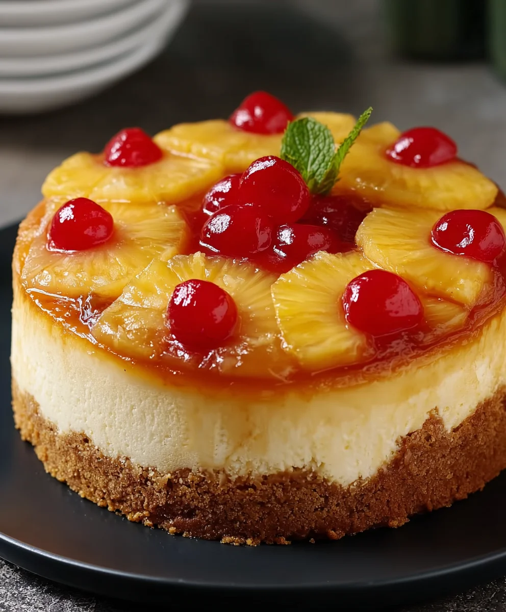 Pineapple Upside-Down Cheesecake-Best Dessert