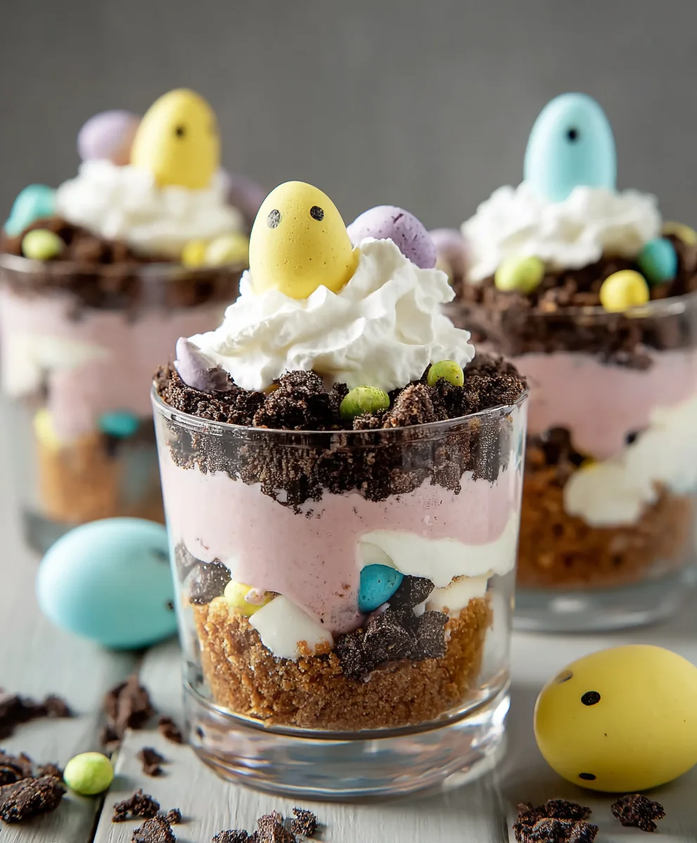 Easy Easter Dirt Cups-Kid Friendly Treat
