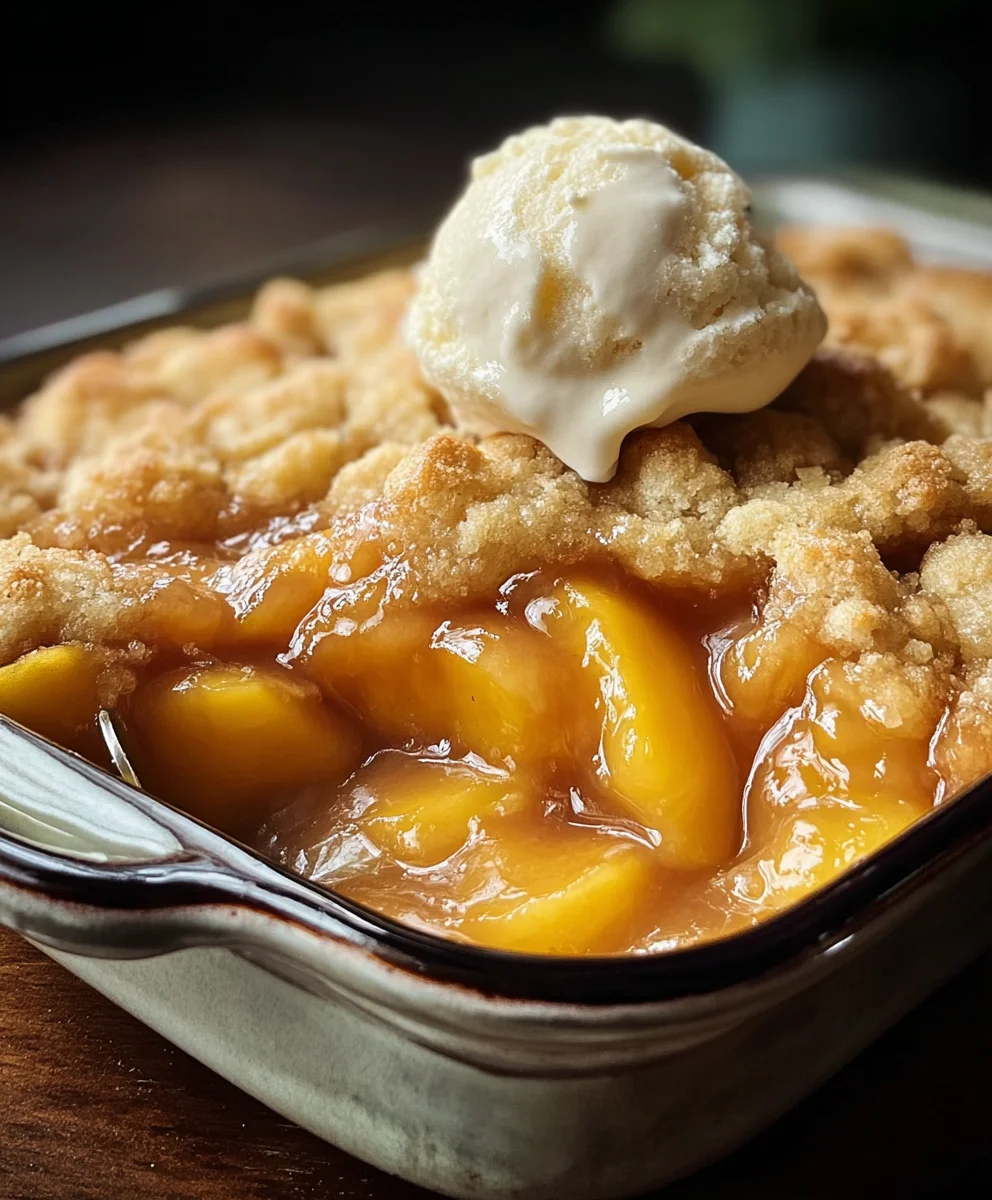 Easy Southern Peach Cobbler Recipe-Best Comfort Dessert