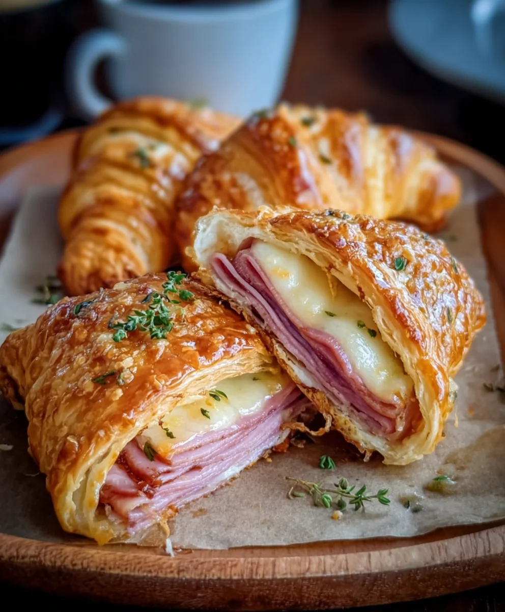 Beef Beef Ham Cheese Croissants-Easy Baked Recipe