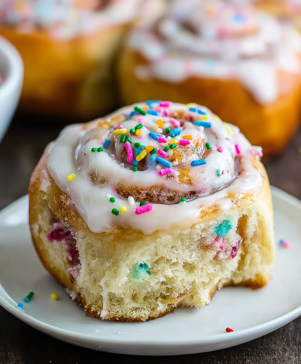 Funfetti Cinnamon Rolls-Easy Party Dessert
