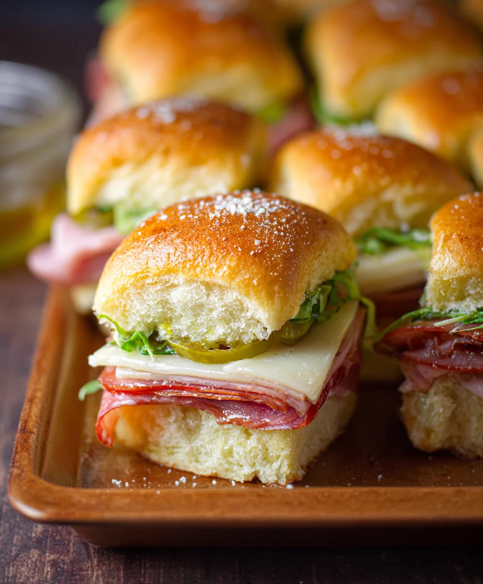 Hot Beef Sub Sliders - Easy Party Appetizer