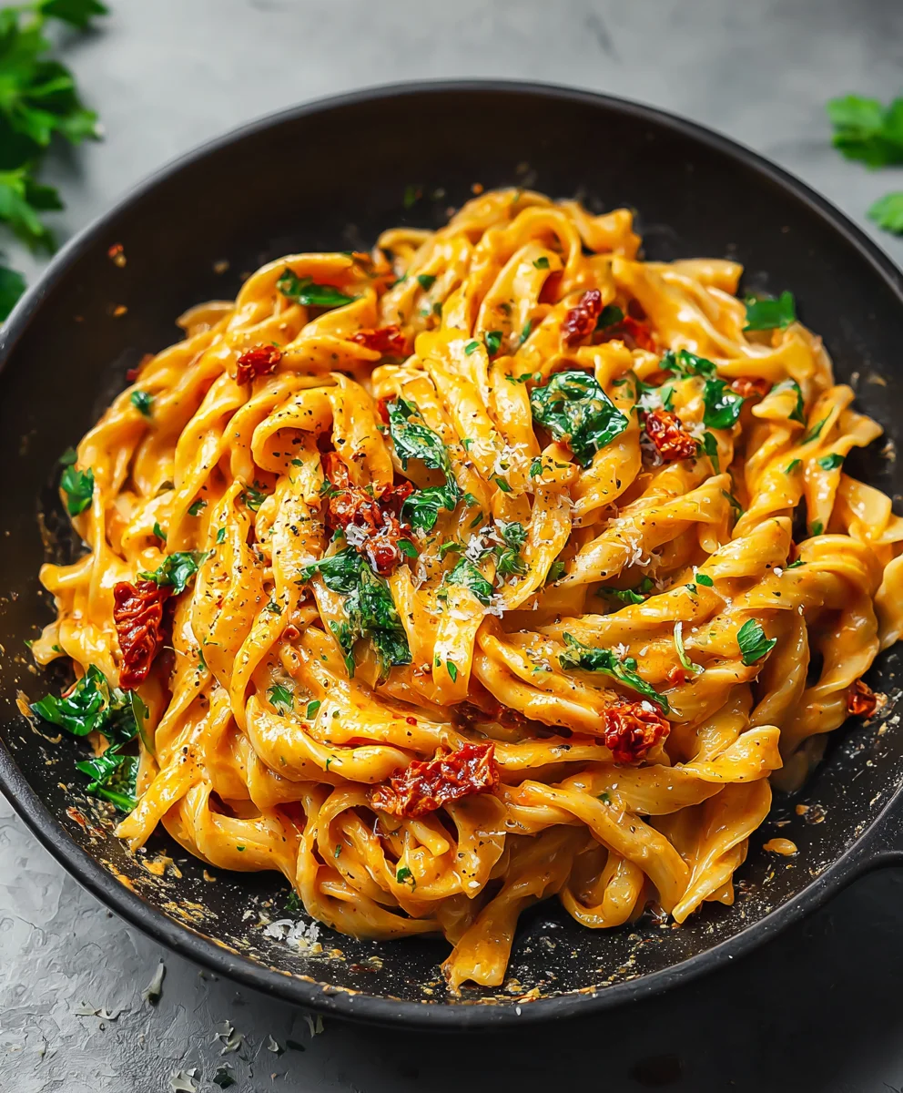 Creamy Sun Dried Tomato Pasta - Vegan & Delicious