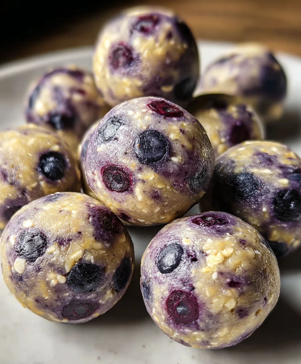 No-Bake Lemon Blueberry Protein Bites Recipe