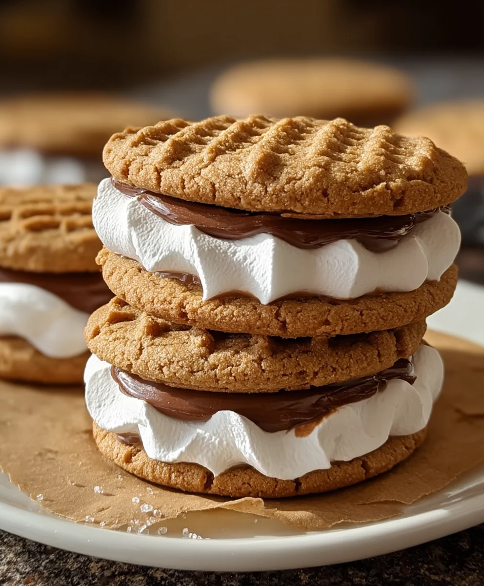Peanut Butter S'mores Sandwich Cookies-Ultimate Treat