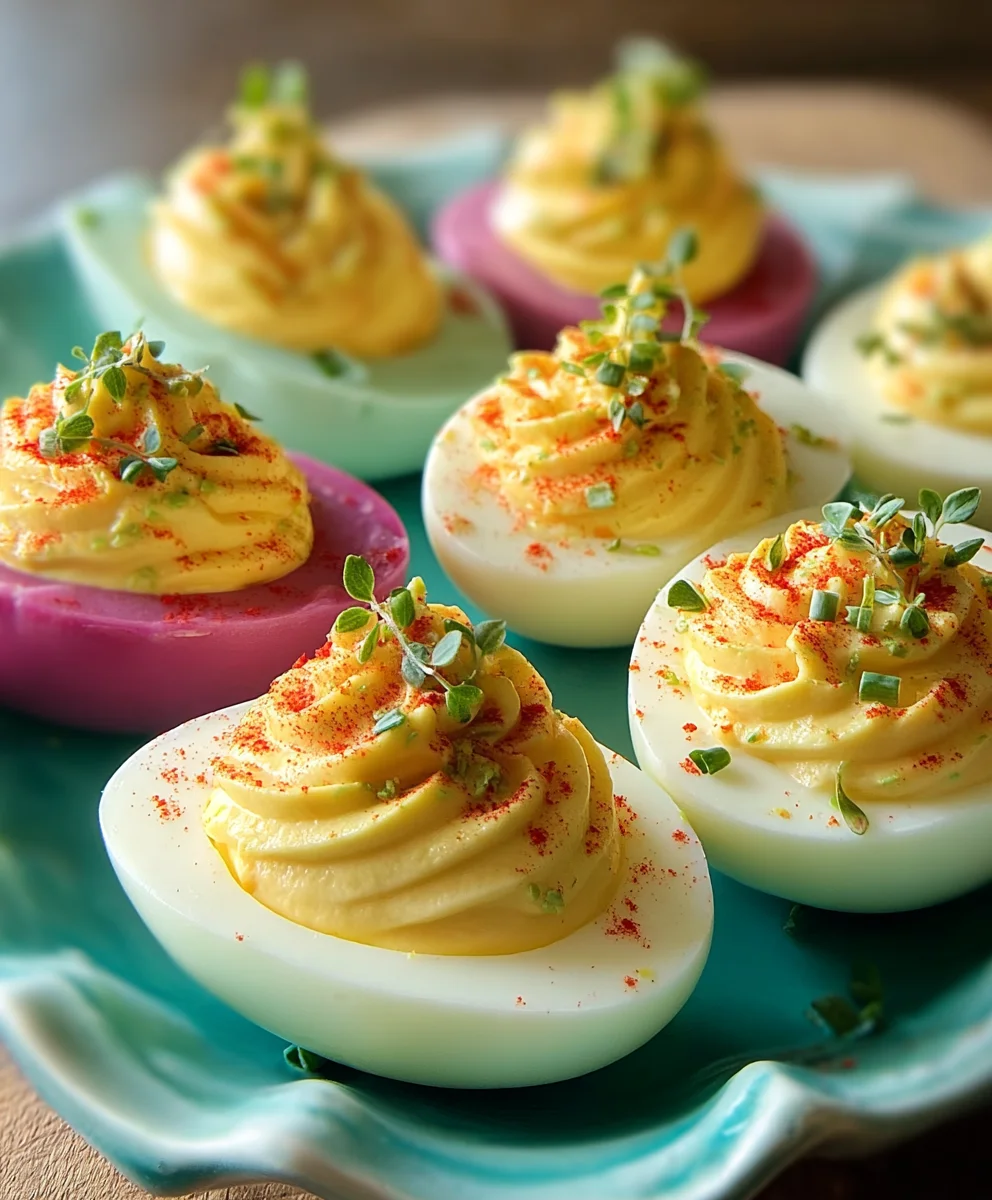 Fun-Colored Deviled Eggs-Party Favorite