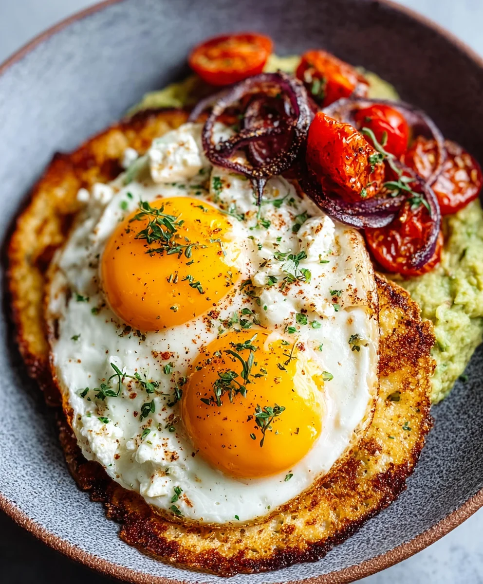 Crispy Feta Fried Eggs- Easy & Delicious Recipe