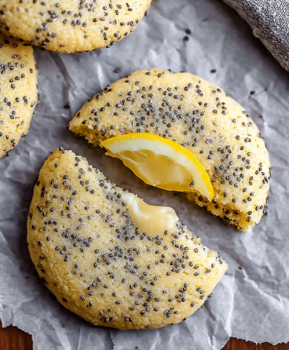 Lemon Poppy Seed Cookies-Delicious Crum extractble Treat
