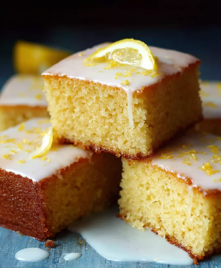 Easy Lemon Drizzle Traybake Cake Recipe
