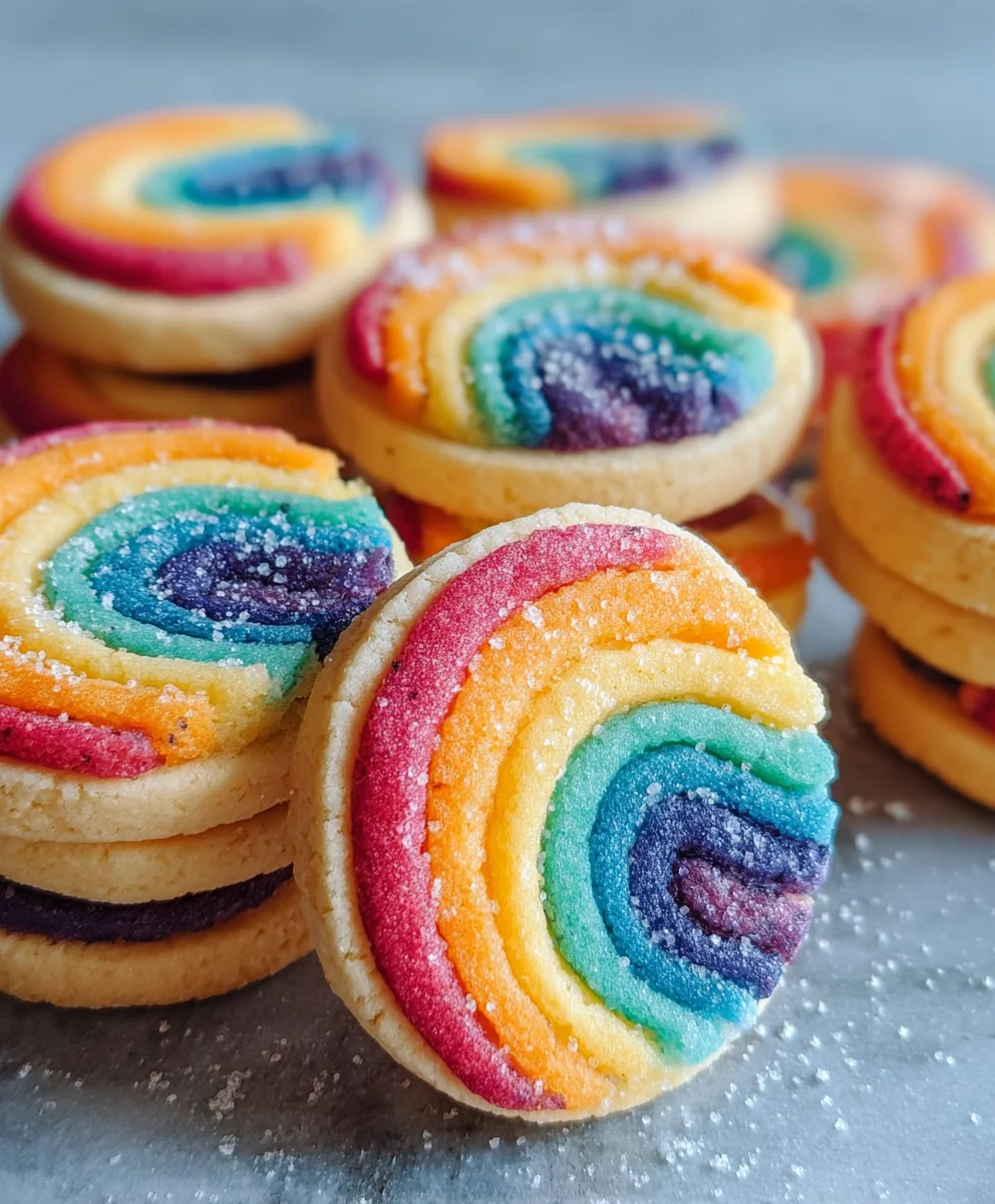 Piped Rainbow Shortbread Cookies- Easy & Delicious Recipe