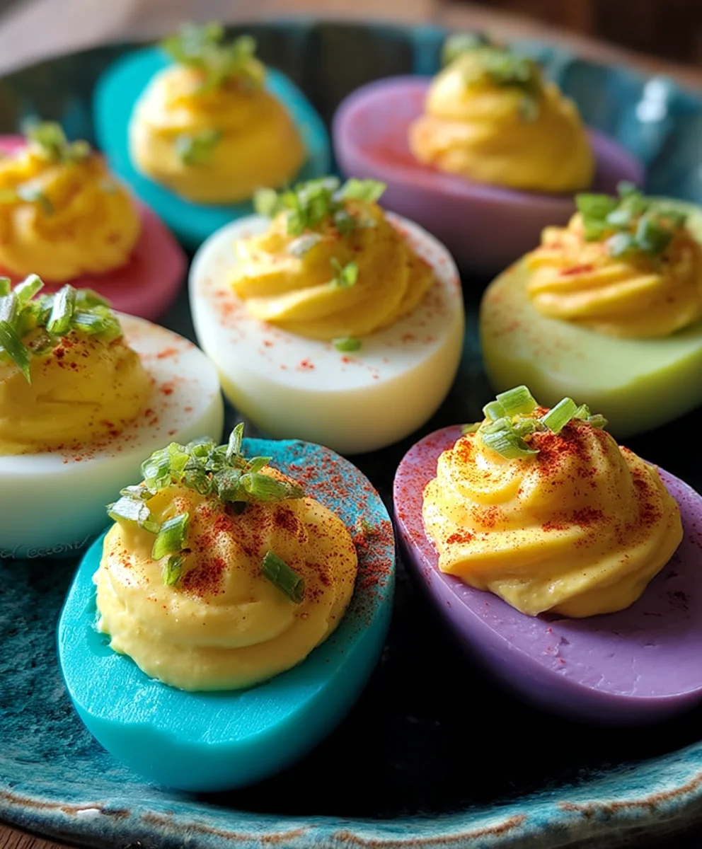 Fun-Colored Deviled Eggs-Party Favorite