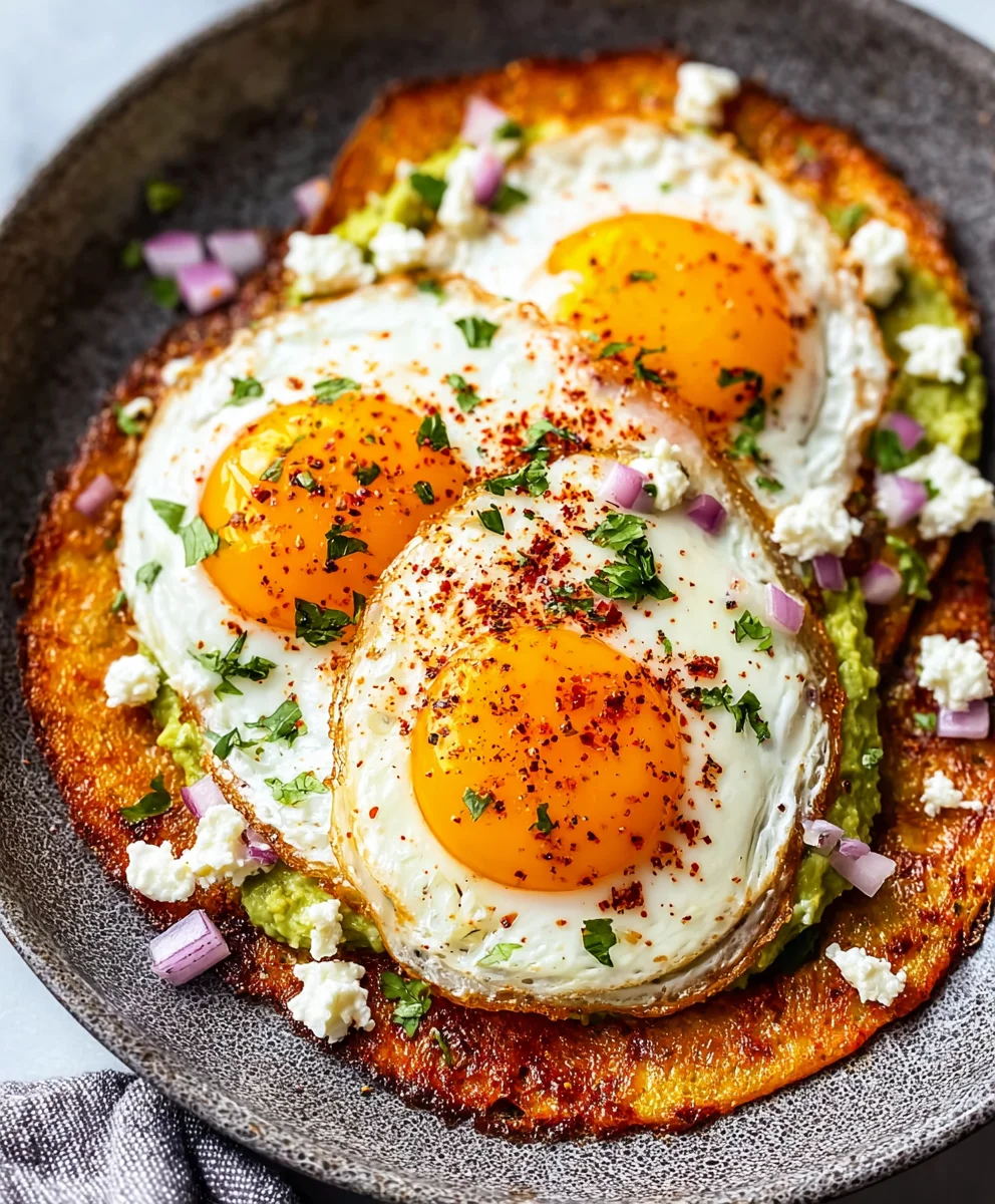 Crispy Feta Fried Eggs- Easy & Delicious Recipe