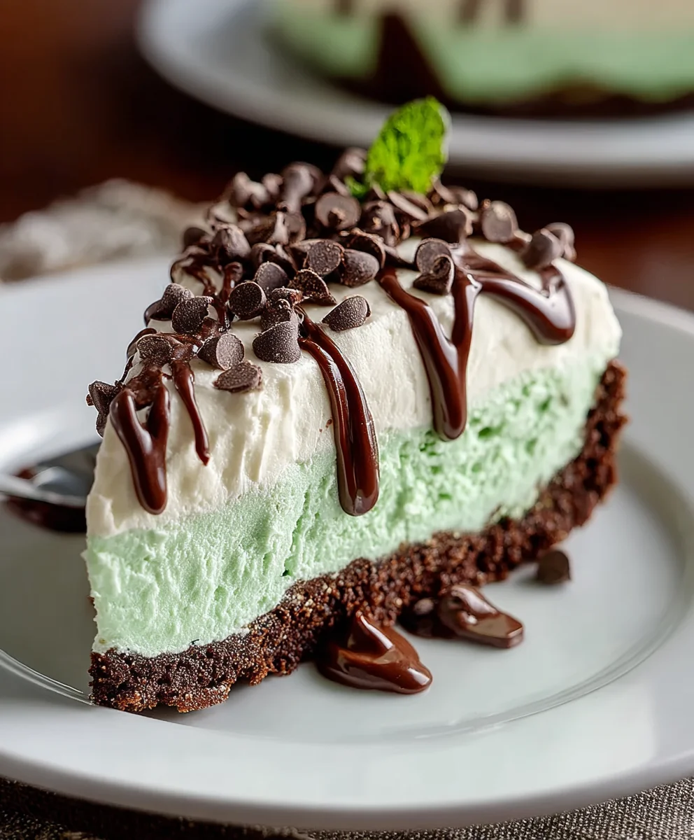 No Bake Mint Chocolate Chip Cheesecake Recipe-Easy Dessert
