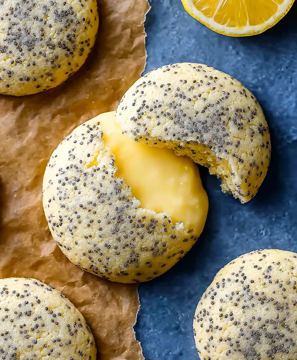 Lemon Poppy Seed Cookies-Delicious Crum extractble Treat