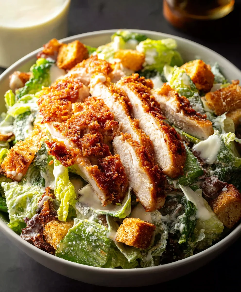 Extra Crispy Chicken Caesar Salad Recipe-Perfect Crunch