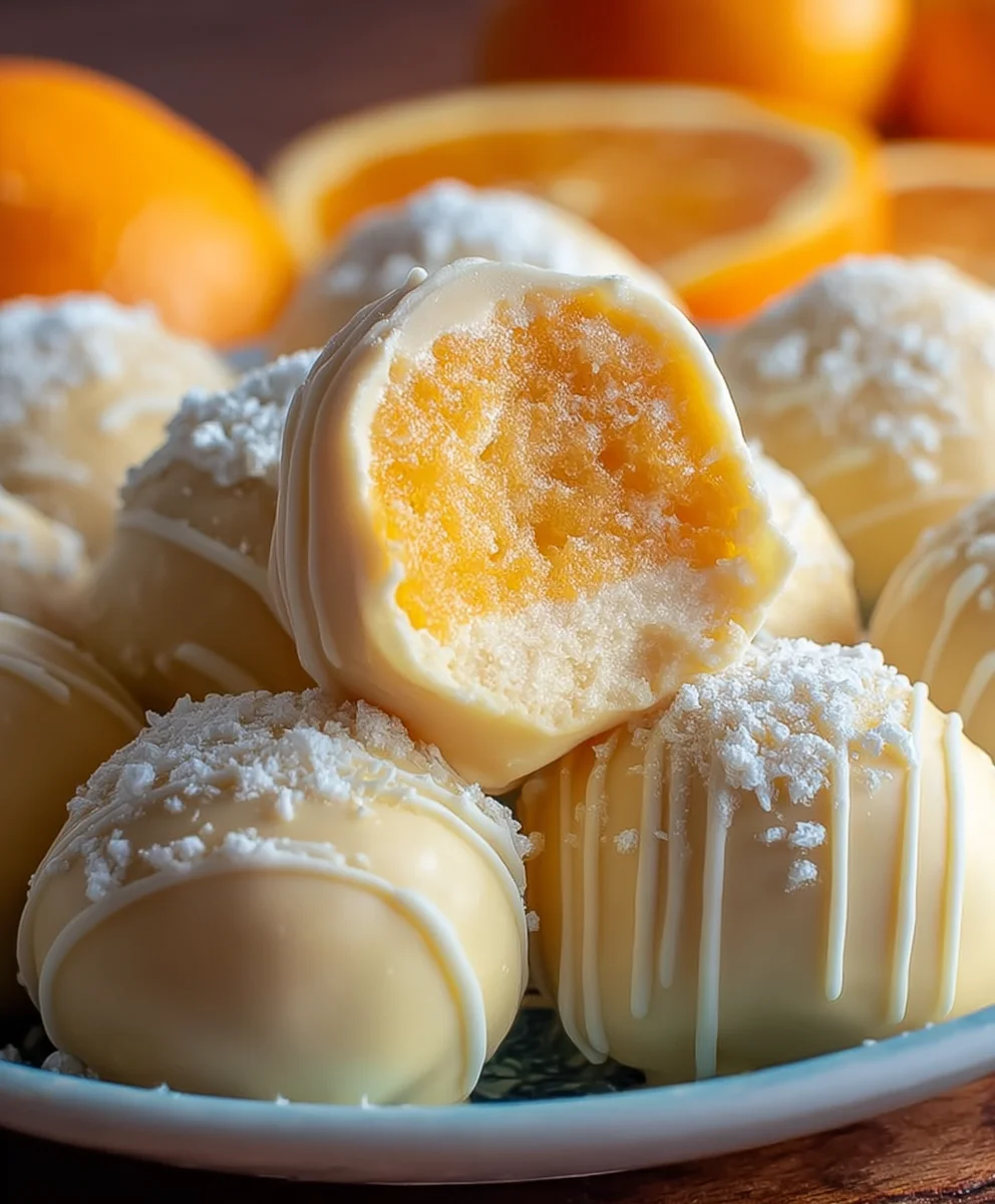 White Chocolate Orange Creamsicle Truffles-Easy Recipe