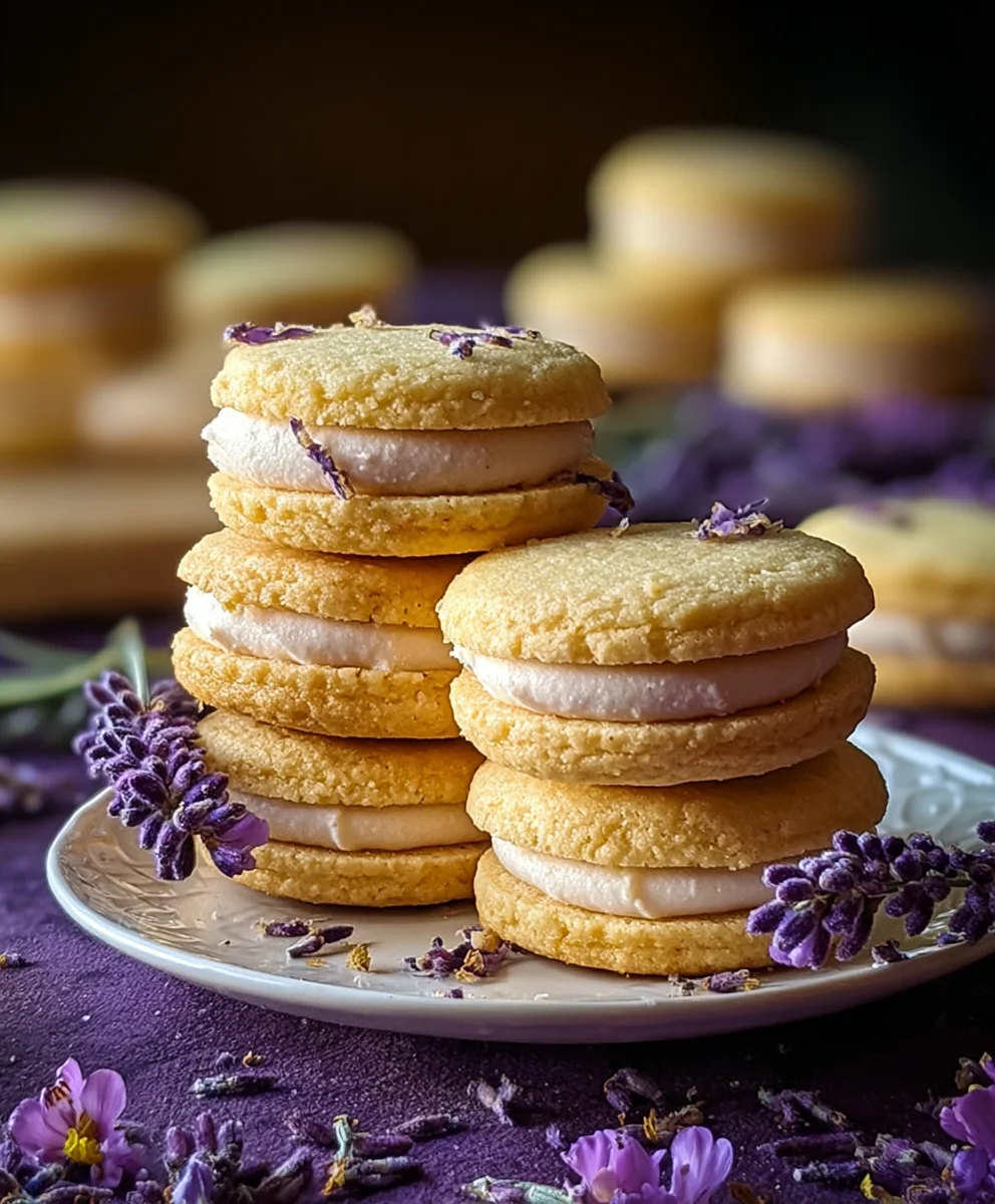 Lemon Lavender Sandwich Cookies Recipe