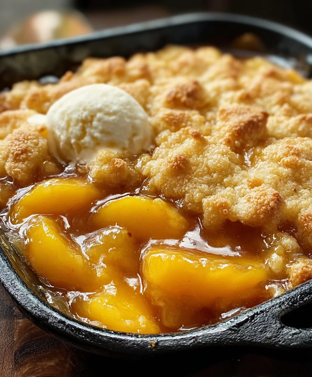 Easy Southern Peach Cobbler Recipe-Best Comfort Dessert