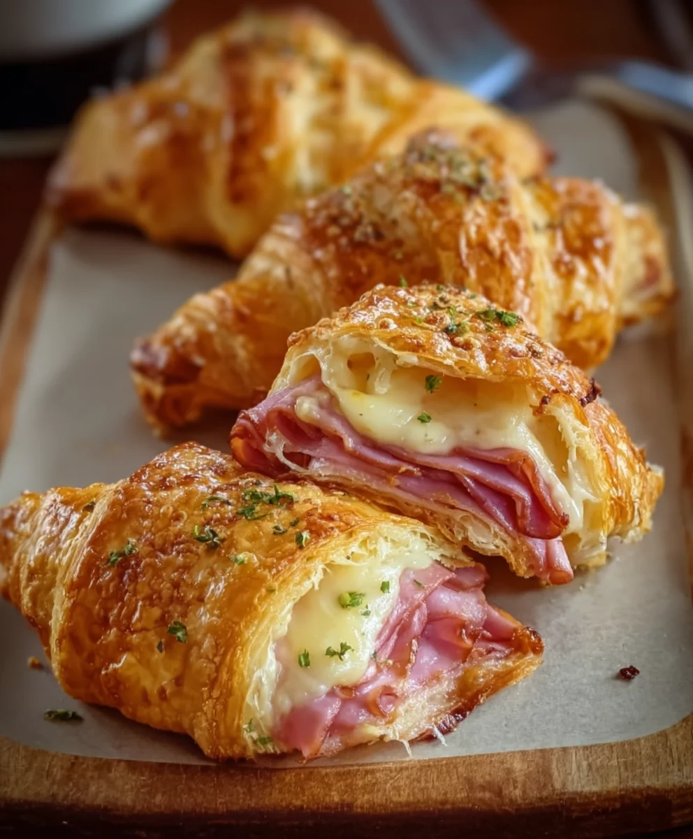 Beef Beef Ham Cheese Croissants-Easy Baked Recipe