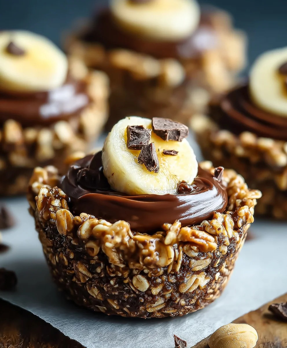 Chocolate Granola Cups-Peanut Butter Filling Delight