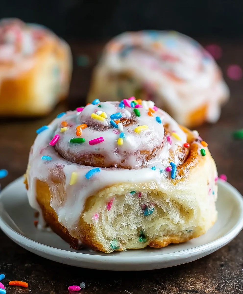 Funfetti Cinnamon Rolls-Easy Party Dessert