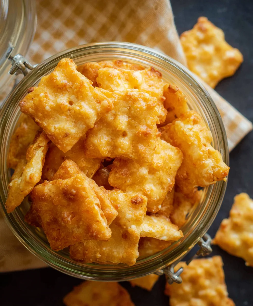Sourdough Cheddar Crackers-Tangy Savory & Easy-Bake