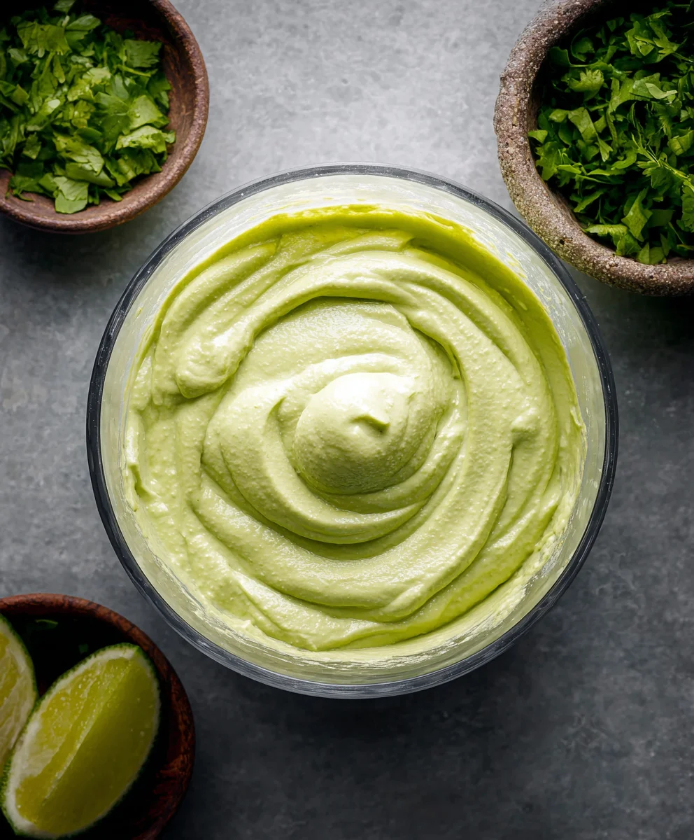 Creamy Avocado Crema Recipe - Tacos Salads Dips