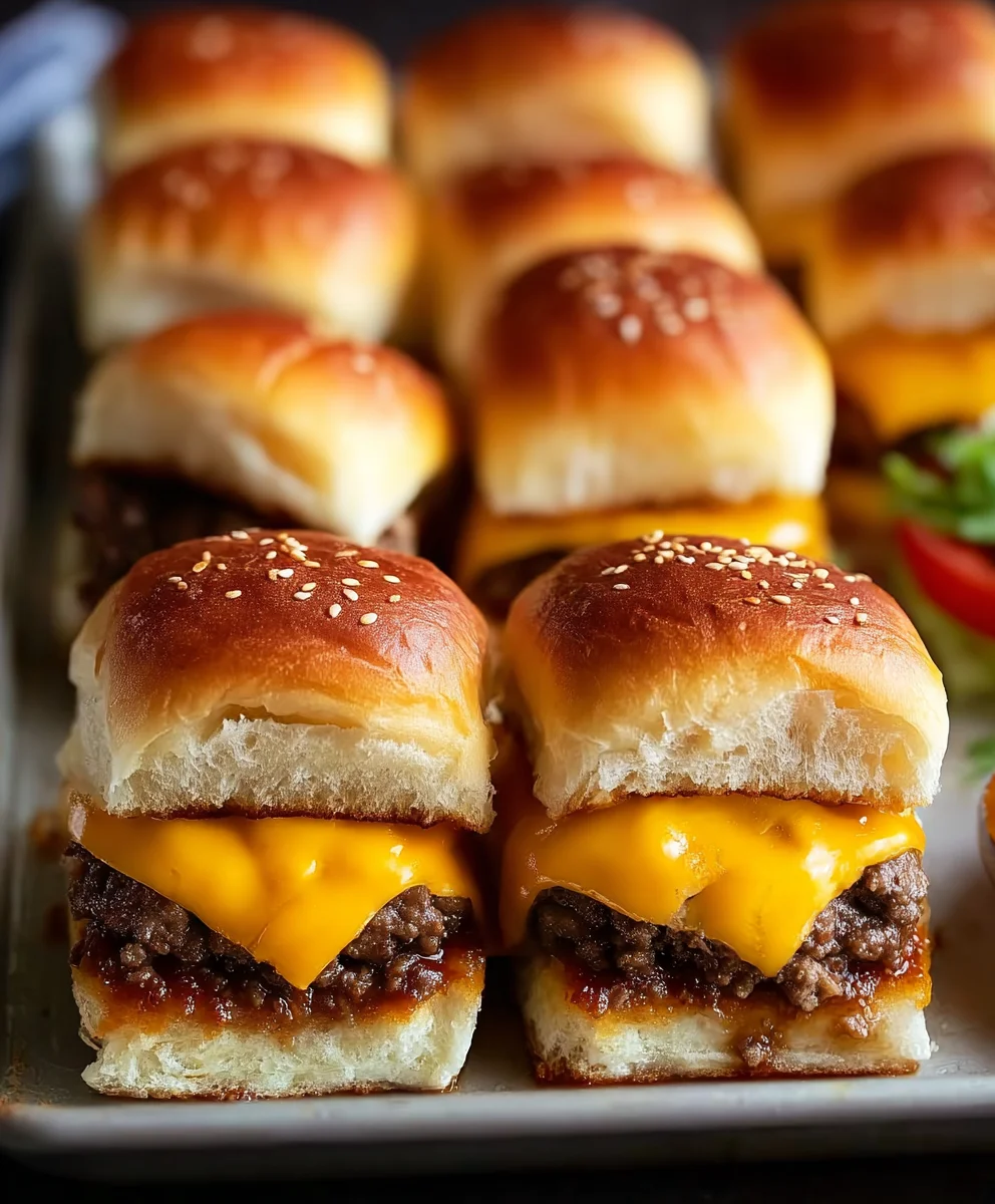 Cheeseburger Sliders Hawaiian Rolls Easy Dinner Recipe