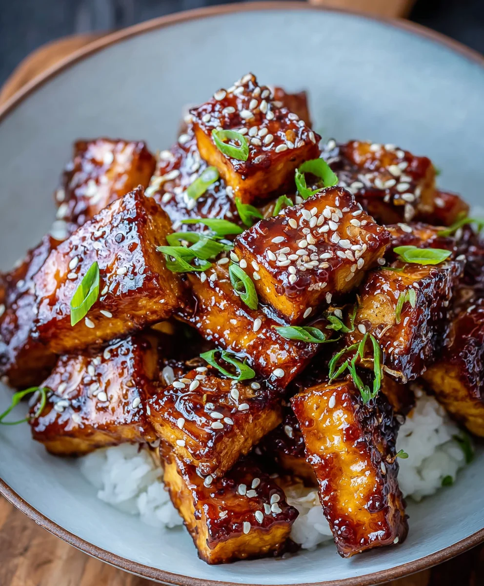 Crispy Sticky Tofu Recipe- Easy Vegan Delight