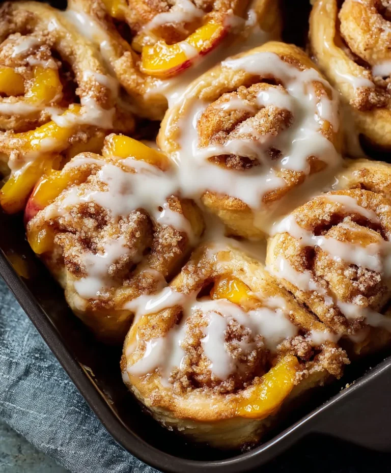 Peach Cobbler Cinnamon Rolls – A Sweet Treat