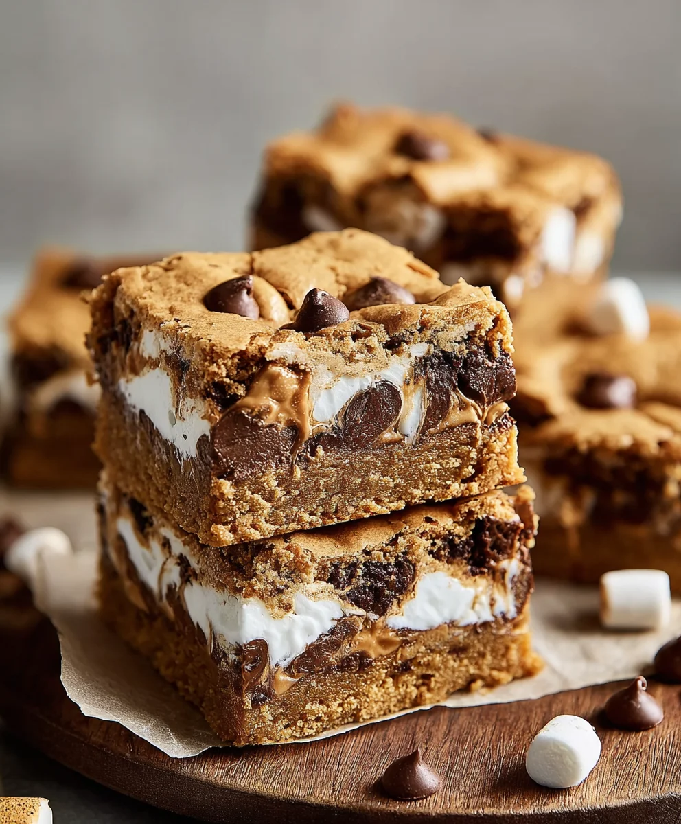 Peanut Butter Smores Blondies - Ultimate Dessert Treat
