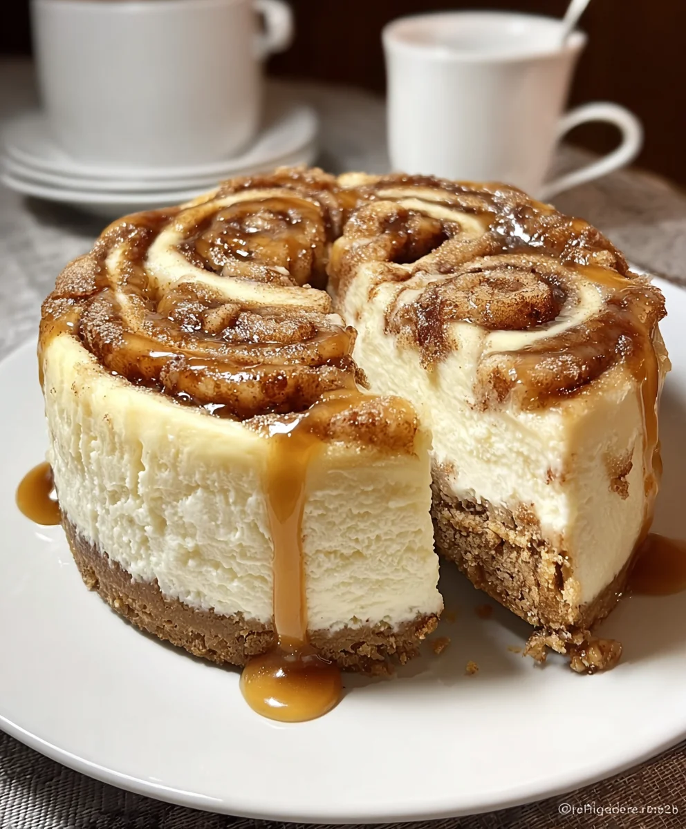 Cinnamon Roll Honeybun Cheesecake-Dreamy Dessert