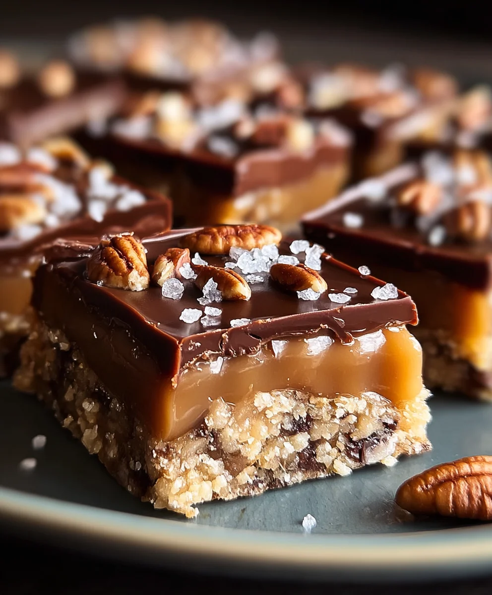 Easy Turtle Bars-Decadent Chocolate Caramel Pecan Treat