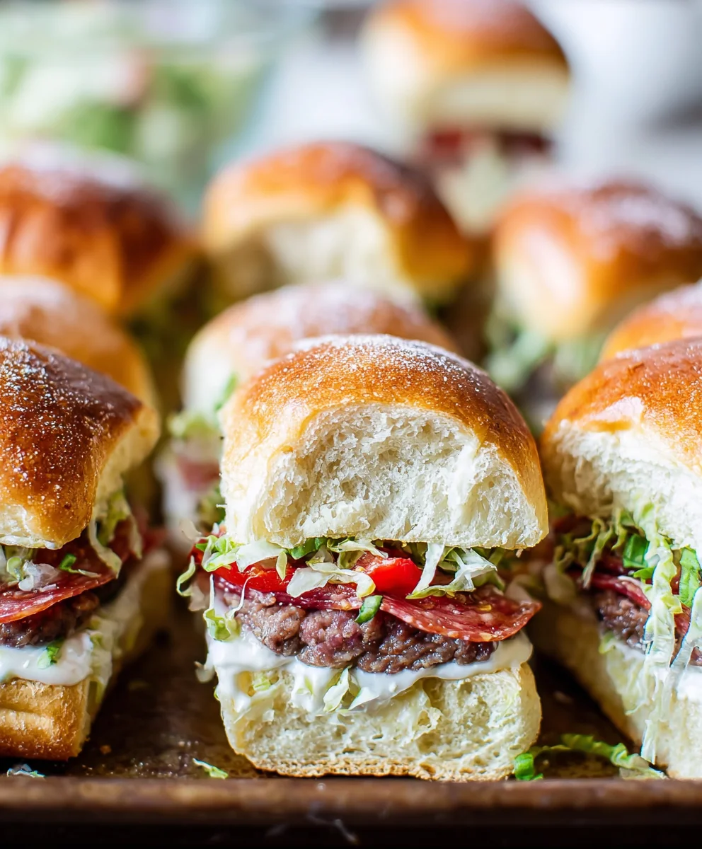 Beef Grinder Sliders-Easy Italian Flavor Bites