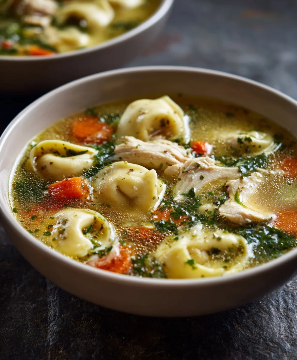 Easy Chicken Tortellini Soup - Quick Comfort Food