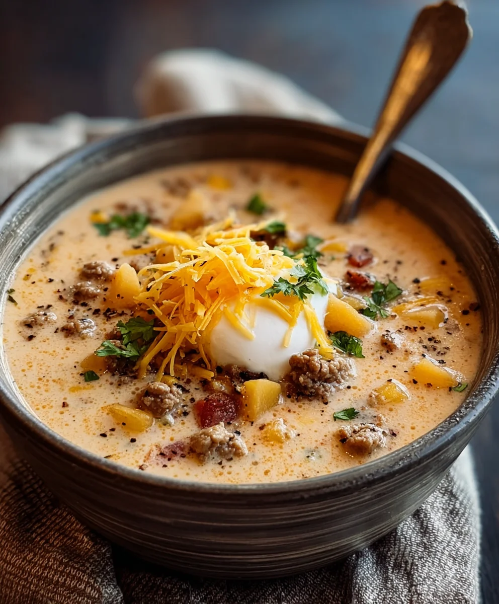 Creamy Cowboy Soup - Easy Cozy Weeknight Beef Delight