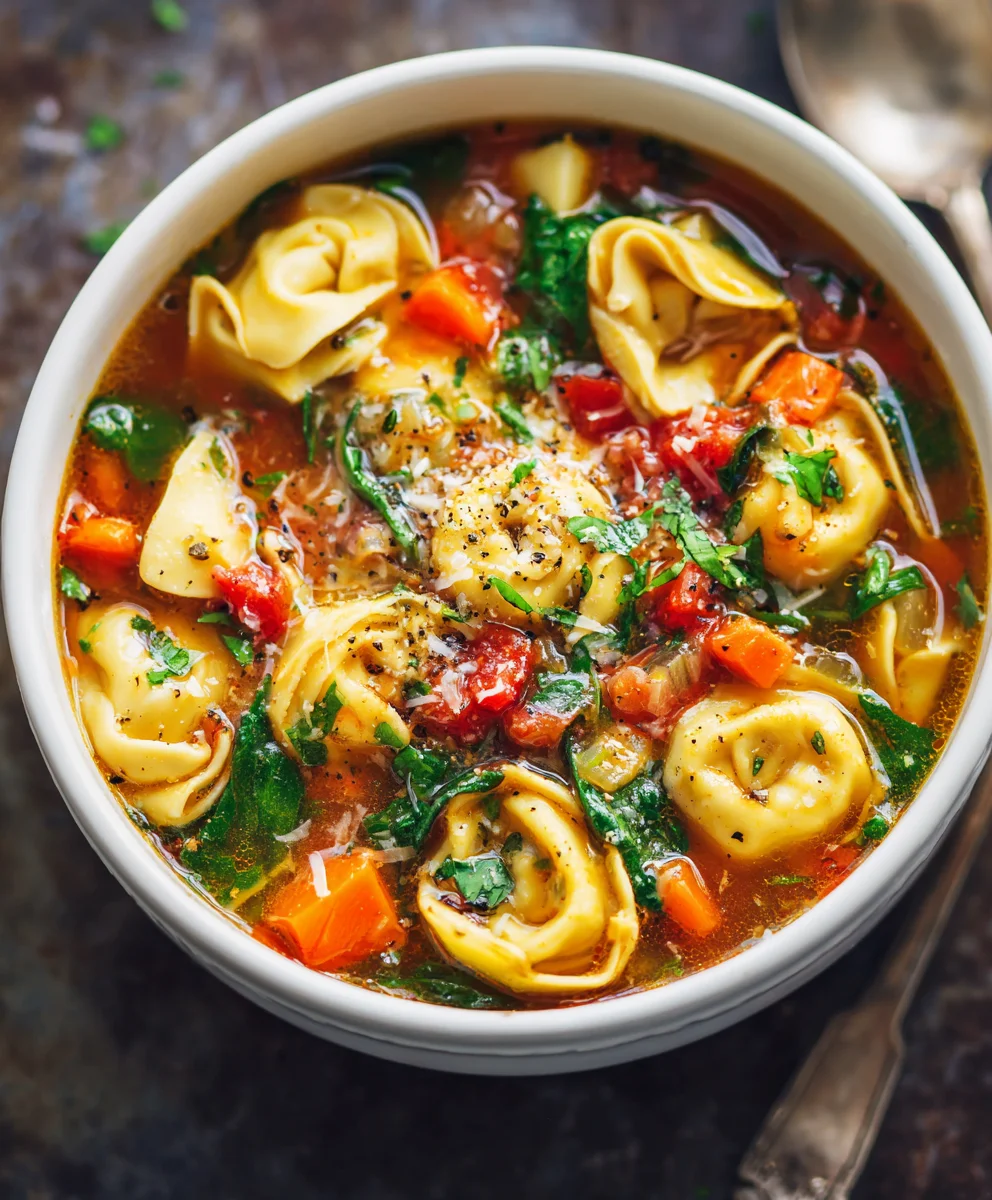 Easy Chicken Tortellini Soup - Quick Comfort Food