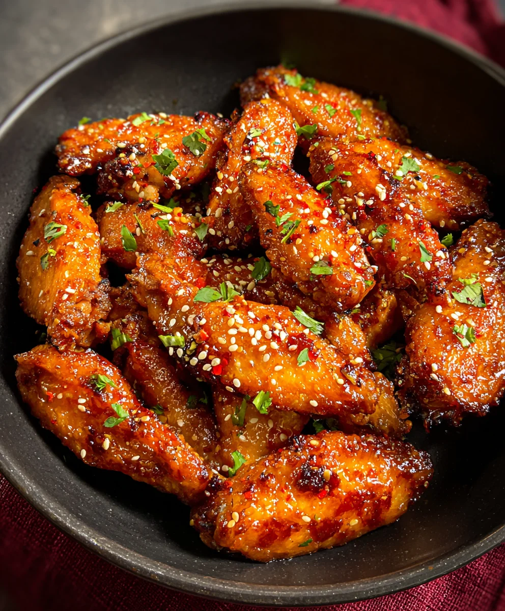 Sticky Honey Garlic Chicken Wings-Easy Recipe