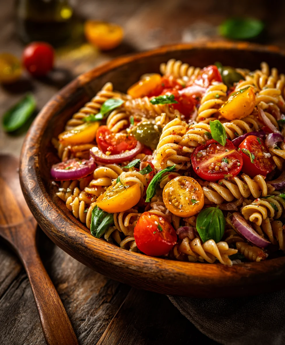 High Protein Italian Pasta Salad-Hearty & Delicious