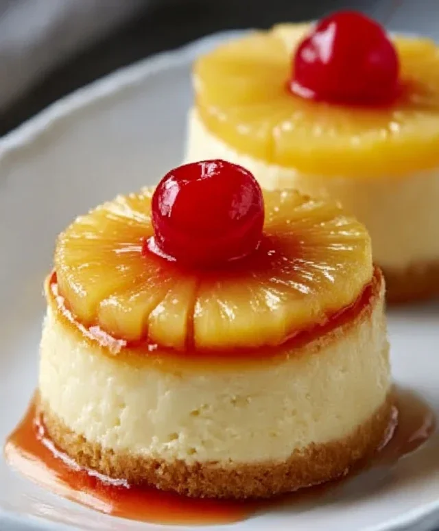 Mini Pineapple Upside-Down Cheesecakes