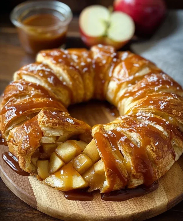 Caramel Apple Cream Cheese Crescent Ring