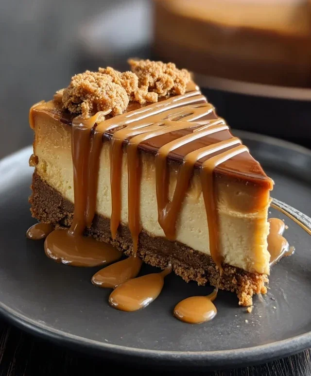 Cookie Butter Caramel Cheesecake