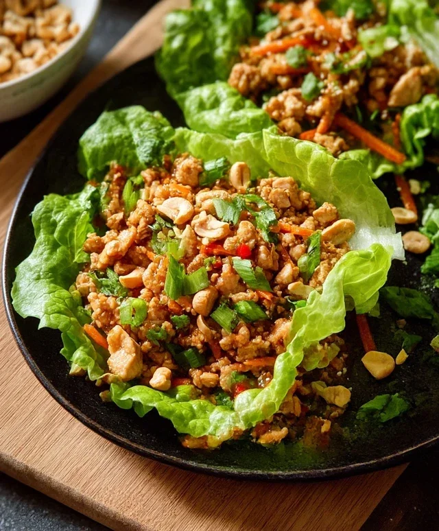 Thai Chicken Lettuce Wraps