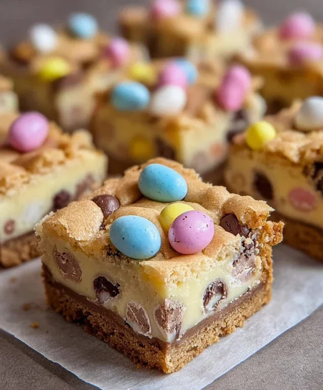 Mini Egg Cheesecake Cookie Bars