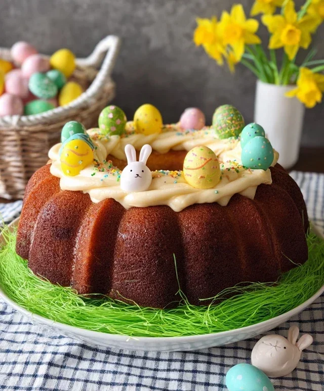 Easter Basket Bundt Cake Recipe (Easy Spring Dessert!)