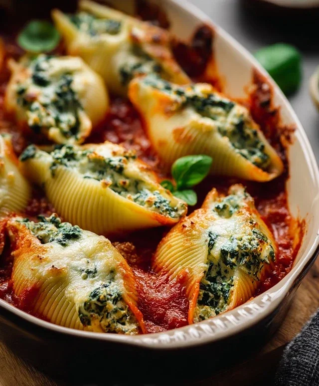 Spinach and Ricotta Stuffed Shells Recipe
